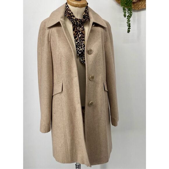 London Fog M Wool Blend Button Down Single Breasted Collared Winter Dress Coat O - Picture 4 of 14